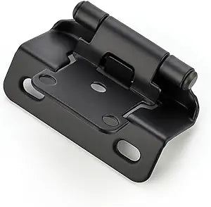 Ravinte 50 Pack 25 Pairs Semi-Overlay 1/2 inch Self-Closing Face Frame Cabinet Hinges Matte Black Half Wrap-Around Kitchen Cabinet Door Hinges Face Mount Cabinet Hardware