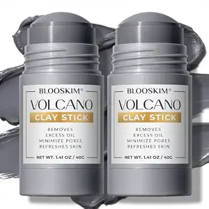 Alaska Volcano Clay Mask Stick: Blackhead Remover & Deep Cleansing Pore for Whiteheads - Daily At-Home Face Nose Skincare - Natural Volcanic Mineral Mud Cleanser - Achieve Smooth Clear Skin 2Packs