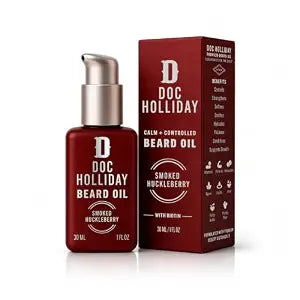 DOC HOLLIDAY Beard Oil - Smoked Huckleberry | Non-Greasy With Biotin
