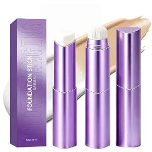 2 PCS Foundation Stick, 2-in-1 Color Changing Foundation, Natural