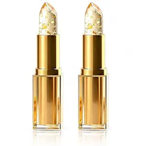 2-Pack Lipstick for Mature Lips, True Tone Ph Adjusting Lipstick for Mature Women, Gold Foil Moisturizing Glossy Shine Lip Gloss, Deep Nourishment Long Lasting 24 Hours Lip Balm