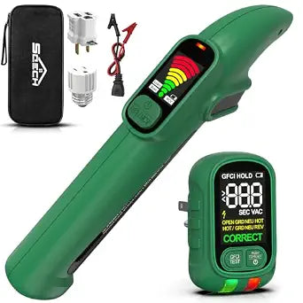 SQECH Circuit Breaker Finder Tool GFCI Outlet Tester Kit with LCD Screen