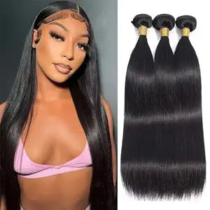 Straight Bundles Human Hair 14 16 18 Inch Brazilian Human Hair 3 Bundles