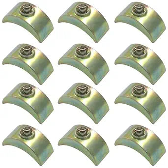 M6 Half Moon Nuts, 12 Pack, 24.5mm/0.96", Hole Dia.5mm