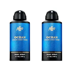 Bath & Body Works Body Spray for Men, Ocean, 3.7 fl oz, 2 Pack