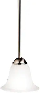 Kichler 2771NI Dover Mini Pendant 1-Light, Brushed Nickel