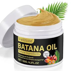 Batana Oil for Hair Growth, 100% Pure - Dr. Sebi Organic Batana Oil from Honduras, Prevent Hair Loss, Eliminates Split Ends for Men & Women 120g