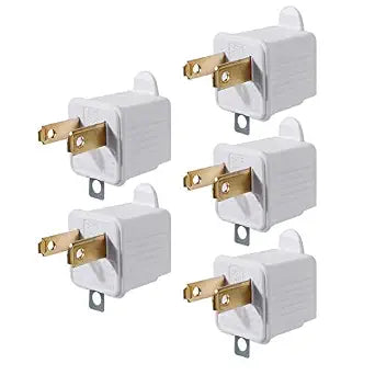 3-2 Prong Adapters Grounding Converters-TENINYU ETL Adapter 5-Pack for Outlets Electrical Household Workshops and Other Appliances
