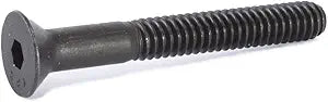 Socket Flat Countersunk Head Cap Screw, 1/4-20 x 3 1/2" Alloy Steel, Black Oxide, Hex Socket (Quantity: 100) Coarse Thread, 1/4 inch Allen Bolt, Length: 3 1/2 inch, Partial Thread