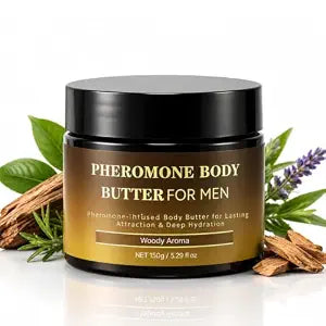 Penrose Skin Body Butter for Men, Woody Amber Hydrating Body Cream