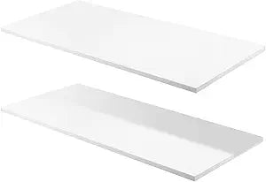 Menkxi Cabinet Shelf White Floating Shelves Wood Shelves for Wall Wooden Storage Display Shelf Board for Bathroom Bedroom Custom Closet Kitchen Garage, 5/8 Inch Thick(30 x 14 Inch,2 Pcs)