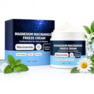 Magnesium freeze Cream with Niacinamide, Non-Greasy Topical Cream, 100g