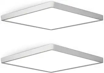 2Pack 12inch 24W LED Flush Mount Ceiling Light, 5000K Square LED Ceiling Light, 3200LM Flat LED Ceiling Light for Bedroom, Living Room, Dining Room