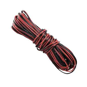 24 Gauge Wire Electrical Wire 50ft (25ft Each Color) Red/Black LED Wire 2 Pin Extension Cable 12V/24V DC Tinned Copper Wire for LED Strips and Indoor Electrical Connections