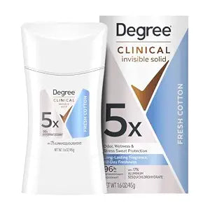 Degree Clinical Antiperspirant Deodorant Invisible Solid, 1.6 oz