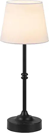 Kakanuo Rechargeable Cordless Table Lamp Black - 1 Pack 4000mAh Battery Operated Lamp, 3000K Warm Light, Touch Control Stepless Dimming, for Bedside, Dining Table, Home Decor