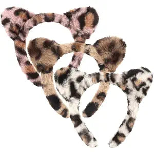 Jaciya Leopard Cat Ear Headbands for Women Animal Ear Hair Bands