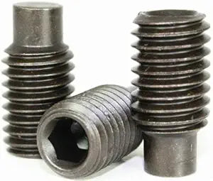 Socket Set Screws, Full Dog Point, 3/8-16 x 1/2", Alloy Steel, Black Oxide, Hex Socket (Quantity: 100) Coarse Thread, 3/8 inch Grub/Blind/Allen/Headless Screw, Length: 1/2 inch