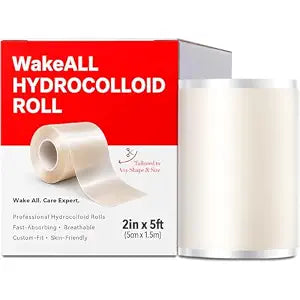Pimple Patch Hydrocolloid Roll, Tailored to Any Shape & Size, Suits Various Blemishes, Waterproof, Ultra Absorbent, Flexible, Protects Picking, First Aid for Acne, Cuts & Blisters (2 in �� 5 ft)