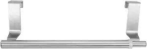 Over Door Towel Rail Holder, Towel Rack for Cabinet Retractable Stainless Steel Kitchen Over Cabinet Towel Bar Rack Shelf No Drilling (Single bar Small Size)