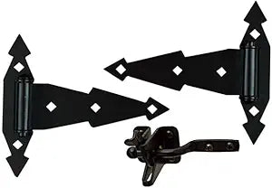 5 Pack National N243-899 Black Finish Gate Kit Includes 2 Hinges & 1 Latch