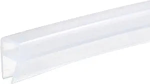 METALLIXITY Glass Door Seal Strip (78.74"), Drip Rail (5/16") Fit for Glass (5/16") U Type Frameless Door Sweep - for Bathroom, Office
