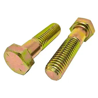 5/8-11 x 3 3/4 Hex Head Cap Screws, Alloy Steel Grade 8, Zinc Yellow Plating (Quantity: 25 pcs) - Coarse Thread UNC, Partially Threaded, Length: 3 3/4 Inch, Thread Size: 5/8 Inch