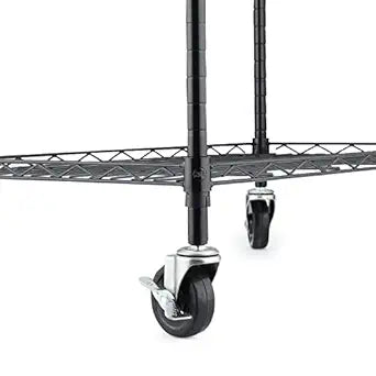 3-Inch Wire Shelf Wheels,Wheels,Casters for Wire Shelving Thread Casters with 1/4 5/16 3/8 m8 m10 Threaded Stem Included in One Set of Wheels,Universal for All Kind of Shelving Unit