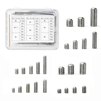 Set Screws Assortment Kit, 24 Sizes Metric Hex Socket Grub Screw, 68 Pcs