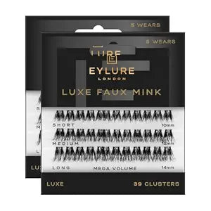 Eylure Luxe Faux Mink Mega Volume Eyelash Clusters (Pack of 2)