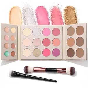 UCANBE 26 Colors Face Makeup Palette Set, All-in-One Makeup Set Includes Concealer, Highlight, Blush, Bronzer with 2 Brushes ï¿½ï¿½ï¿½ Multi-Use Facial Beauty Makeup Gifts Kit for Women Travel-Fr