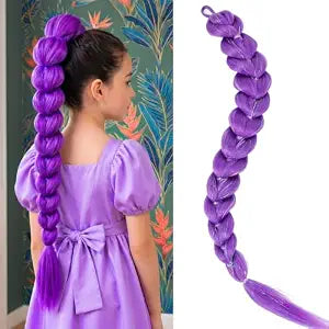Purple Braids Hair Extensions, Synthetic Dragon Hair