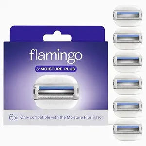 Flamingo Moisture Plus Razor Blades for Women - 6 Count
