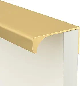 Goldenwarm 30 Pack 5 in Hole Centers Gold Finger Edge Pulls for Gold Cabinet Handles Drawer Pull for Kitchen Tab Hardware Handle