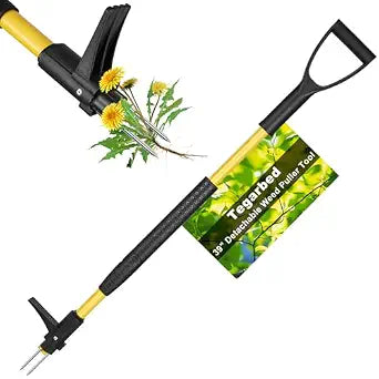39" Stand Up Weed Puller, Heavy Duty Detachable 3-Claw Weeder Tool