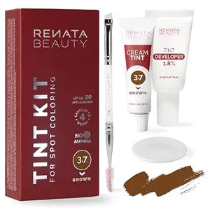 RB RENATA BEAUTY Spot Tint Kit - Brown, Cream Hair Dye with Developer