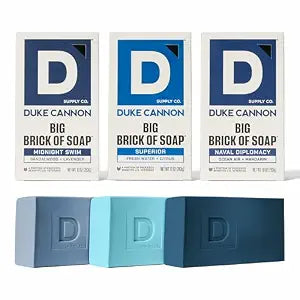Duke Cannon Big Brick of Soap Variety Pack, Men's Bar Soap, 3 x 10 oz