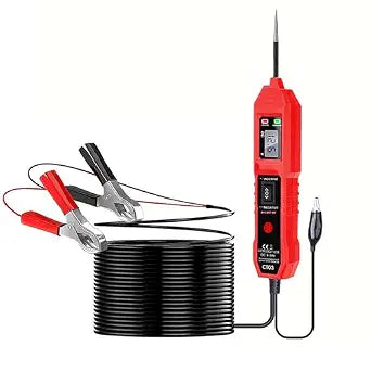 CT03 Power Circuit Tester, 6-24V DC Test Light Short Circuit, Automotive Component Electrical Polarity Identify Continuity Tester, Overload Protection