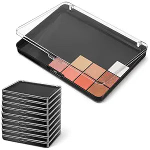 10 Pcs Magnetic Makeup Palette with Clear Top, Empty Eyeshadow Palettes depots Travel Storage Box for DIY Cosmetics Bronzer Highlights Powder, Small Palette, 5.5" x 3.9"