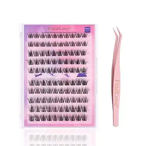 Reusable Adhesive Eyelashes Natural Look Self Adhesive False Eyelashes Lash Clusters No Glue Needed Fake Press on Clusters Eyelash Extension Waterproof Glue-free Realistic Eyelashes Pre Bond Lashes