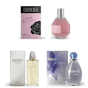 Sandora Fragrances Women's Perfume 3-Pack – Eau de Parfum – Three Full-Size 100 ml Bottles – Fresh, Floral, Clean, Timeless, Expressive, Soft, Rich, Everyday, Statement + Balanced Fragrance