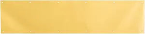 Prime-Line 8 x 34" Aluminum Kick Plate, Brite Brass (Single Pack)