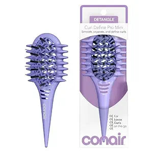 Conair Curly Hair Brush, Mini Detangler for Loose Curls, Dual-Vent Design
