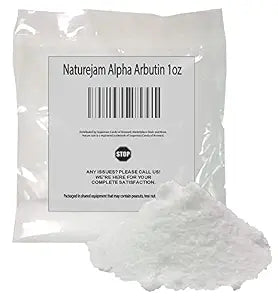 Naturejam Alpha Arbutin Powder Pure Skin Whitener Brightener Dark Spot Corrector, Evens Out Skin Tone and Helps With Hyperpigmentation (1 Ounce)