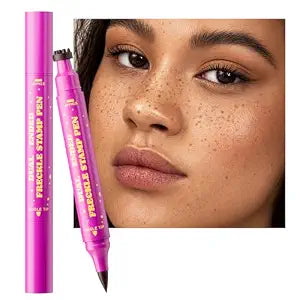 Dual-Ended Freckle Stamp Pen,Sponge Stamp & Precision Tip,Mousy Brown 02