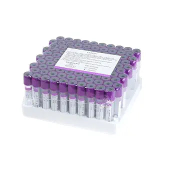 Specimen Collection Tubes 5ml Lab Vacuum EDTA K2 Tube for Pet Animals Veterinary Lab Supplies 100 Pcs Wrap Packaging