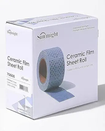 Sunmight Ceramic Film Sandpaper Roll 2.75" x 13.12yd 120G  Hook & Loop Sand Paper Sheets for Auto Body, Car Sanding, Wood, Metal, Longboard Block Tools | Wet Dry Automotive Shop Supplies, Wet Dry Use