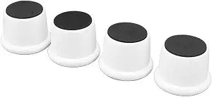 4 Pcs ABS Adjustable Furniture Risers Round Edge Design Height Extender 40-65mm Non-Slip Pads for Sofa Table Chair(White)