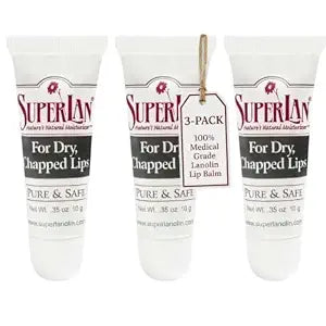 Organic Lanolin Lip Balm 3-Pack & Nipple Cream, Jojoba Oil