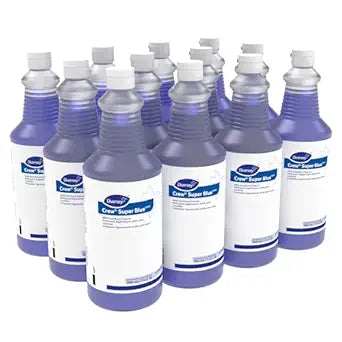 Diversey CREW 94476081 Super Blue Mild Acid Liquid Toilet Bowl Cleaner, Removes Rust, Scale & Stains, Citrus Scent, Ready-to-Use Squeeze Bottle, 32-Ounce (Pack of 12)